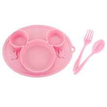 Silicon Micky Plate And 1 Spoon & 1 Fork Card Packing ( 1 Pc Product) - Goyaldeal.com