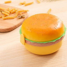 Burger Shape Lunch Box – Double Layer 1000ml Food Container with 2 Spoons for Kids - Goyaldeal.com