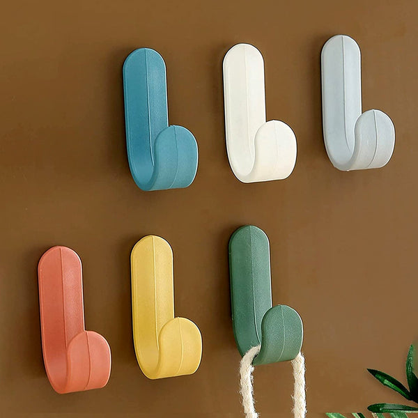 Self Adhesive Wall Hooks Waterproof Adhesive Sticky Round Hooks | Hanging Capacity 1 KG Max | Multipurpose Home Storage (20 Pcs Set) - Goyaldeal.com
