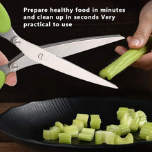 Multifunction Vegetable Stainless Steel Herbs Scissor with 3 Blades - Goyaldeal.com