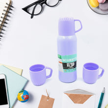 Vacuum Flask Set – Stainless Steel Thermos with 3 Cups, Approx 500ml - Goyaldeal.com