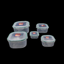 Kitchen Storage Containers Set – Fridge Storage, Plastic Organizer, Snap-Seal Lunch Box (5 Pcs Set) - Goyaldeal.com