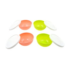 Multipurpose Small Round Plastic Bowl / Katori With Lid, Microwave Safe Reusable Lightweight Bowl, Dishwasher Safe Chutney Bowl (4 Pcs Set) - Goyaldeal.com
