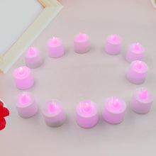 Pink Flameless LED Tealights, Smokeless Plastic Decorative Candles - Led Tea Light Candle For Home Decoration (Pack Of 12pc) ( Diya , Divo , Diva , Deepak , Jyoti) - Goyaldeal.com
