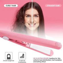 Beauty and Personal Care Professional Ceramic Plate Mini Hair Styler Straightener and Curler - Goyaldeal.com
