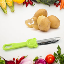Multi-Purpose Stainless Steel Peeler With Handle For Vegetables,  2 in 1 Potato Peeler and Cutter, Stainless Steel Potato Peeler, grated Carrot, grated, Suitable for Peeling and shredding Fruit and Vegetables Kitchen Accessories (1 Pc) - Goyaldeal.com