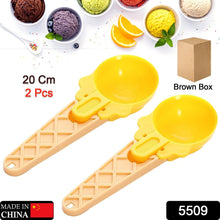 2-Piece Plastic Ice Cream & Watermelon Scooper with Trigger Dipper - Goyaldeal.com