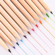 Colorful Wooden Pencil Set with Pencil box, Ruler, Sharpener For for Kids, Artist, Architect (12 Pcs Set) - Goyaldeal.com