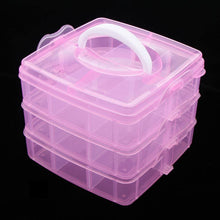 Versatile 18-Grid 3-Layer Transparent Plastic Organizer Box with Adjustable Dividers for Jewelry & Fishing Hooks - Goyaldeal.com