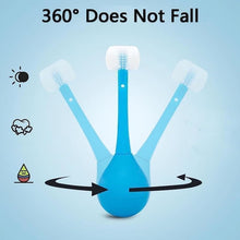Soft Bristle 3-Sided Training Toothbrush – Inverted Silicone Head for Kids (Ages 2-12, 1 Pc) - Goyaldeal.com
