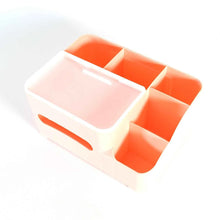 6-Compartment Desk Organizer – Multi-Function Storage for Tissue, Stationery, Remote & Mobile (Home/Office)