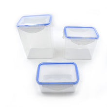 Kitchen Storage Container Set with Food Grade Plastic and Air Seal Lock Lid for Storage of Grocery, Spices, Dry fruits Use For Home, Office, Restaurant, Canteens (3 Piece Set) - Goyaldeal.com