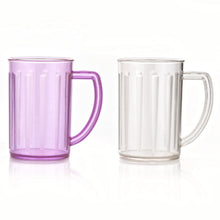 Stylish Juice Glass With Handle, Water Glass, Beer Glass, Milk Shake Glass, Multipurpose Glass Plastic Beer Mug, Unbreakable Beer Tasting Glasses, Clear Juice Glasses Suitable for Kids (2 pc) - Goyaldeal.com