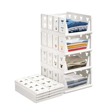 4-Layer Stackable Foldable Storage Organizer Cart for Kitchen, Closet, Bedroom & Bathroom - Goyaldeal.com