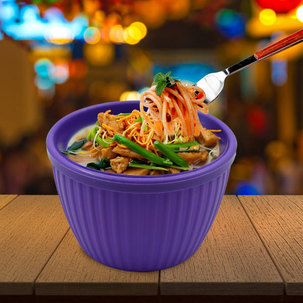 Plastic Round Noodles Maggie Bowl, Soup Bowls for Easy Perfect Breakfast Cereals, Fruits, Beverages, Essentials, Salad, Pasta, Snack Bowl, Microwave Safe,  Safe (1 Pc)f - Goyaldeal.com