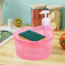 2-in-1 Double Layer Liquid Soap Dispenser with Pump & Sponge – Practical Kitchen & Hotel Sink Soap Pump Bottle (Rectangle) - Goyaldeal.com