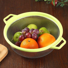 Stainless Steel Colander with Handle - Large Metal Mesh Basket Strainer (1 pc) - Goyaldeal.com