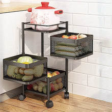 Metal High Quality Kitchen Trolley Kitchen Organizer Items and Kitchen Accessories Items for Kitchen Rack Square Design for Fruits & Vegetable Onion Storage Kitchen Trolley with Wheels (3 Layer) - Goyaldeal.com