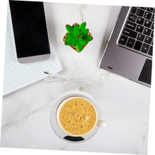 USB Warm Coaster Heated Coffee Mug Portable Office Desk Portable Cup, Heater Coffee Mug Warmer Electric Cup Warmer (1 Pc) - Goyaldeal.com