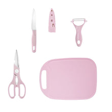 Mini Travel Cutting Board Set, 4 Pcs Portable Mini Camping Plastic Cutting Board & Knife, Fruits & Vegetable Peeler Scissors, Kitchen Knives Set, for travel, picnic, camping, outdoor, park (4 Pc Set) - Goyaldeal.com