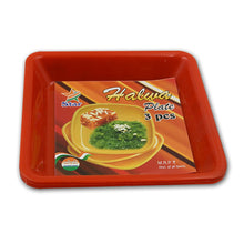 Square Plastic Halwa Dinner Plate Snacks / Breakfast, Restaurant Serving Trays Home School Coffee Hotel Kitchen Office (3 Pcs Set) - Goyaldeal.com