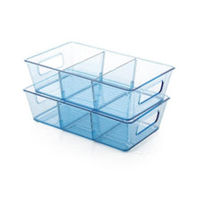 Plastic Refrigerator Organizer Bins, Set Of 2 Stackable Fridge Organizers with Handle, Clear Organizing Food Fruit Vegetables Pantry Storage Bins for Freezer kitchen Cabinet Organization and Storage (2 Pcs Set Mix Color) - Goyaldeal.com