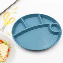 Plastic Food Plates / Biodegradable 5 Compartment Plate With Spoon for Food Snacks / Nuts / Desserts Plates for Kids, Reusable Plates for Outdoor, Camping, BPA-free (1 Pc) - Goyaldeal.com