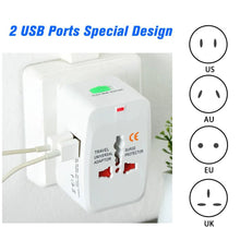 All-in-One Universal Worldwide Travelling AC Adaptor Plug (AU / UK / US / EU) International Power Charger Electric USB Power Plug Socket Adapter Converter (1 Pc) - Goyaldeal.com