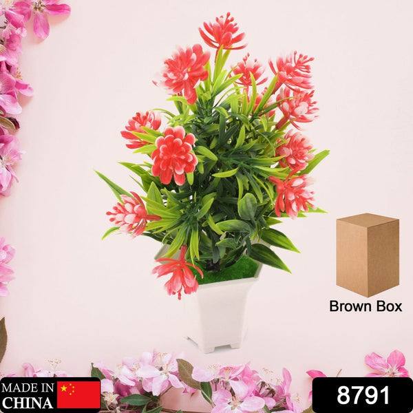 Wild Artificial Flower Plant for Home & Office Decor (1 Pc, Cute Pot) - Goyaldeal.com