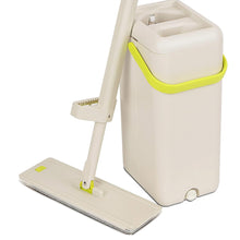 Floor Mop and Bucket Set, Flat Mop for Cleaning with Wringer, Self Clean Damp Mop and Bucket for Hardwood, Laminate, 2 in 1 Hands Free Mop with Washable Microfiber Pad for Wet & Dry Use - Goyaldeal.com