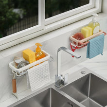 Multipurpose Platic Hanging Drain Rack Retractable Sponge Storage Hanging Rack With Adhesive Hook for Kitchen and Bathroom Dishcloth Holders Basket Drying Tray Organizer - Goyaldeal.com
