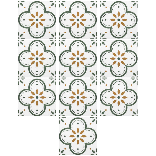 Peel and Stick Floor Tiles Kitchen / Bathroom Backsplash Sticker Detachable Waterproof DIY Tile Stickers for Wall Decoration Tiles Home Decoration (8x8 Inch / 10 Pcs Set) - Goyaldeal.com