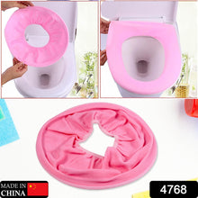 Bathroom Soft Thicker Warmer Stretchable Washable Cloth Toilet Seat Cover (1pc) - Goyaldeal.com