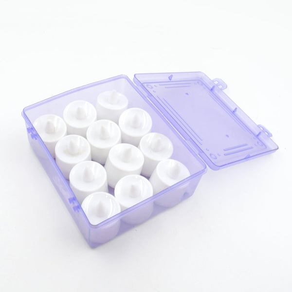 GREEN FLAMELESS LED TEALIGHTS, SMOKELESS PLASTIC DECORATIVE CANDLES - LED TEA LIGHT CANDLE FOR HOME DECORATION (PACK OF 12) - Goyaldeal.com