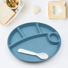 Plastic Food Plates / Biodegradable 5 Compartment Plate With Spoon for Food Snacks / Nuts / Desserts Plates for Kids, Reusable Plates for Outdoor, Camping, BPA-free (1 Pc) - Goyaldeal.com