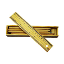 Colorful Wooden Pencil Set with Pencil box, Ruler, Sharpener For for Kids, Artist, Architect (12 Pcs Set) - Goyaldeal.com
