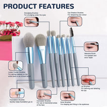 8-Piece Mini Makeup Brush Kit – Portable Premium Synthetic Set with Case (Mix Colors) - Goyaldeal.com