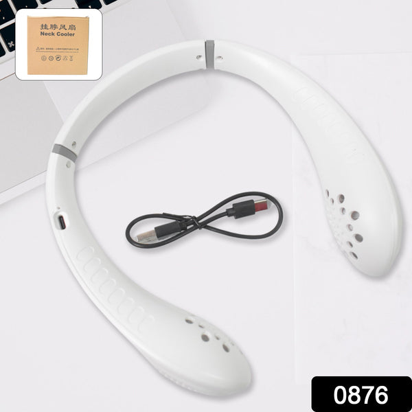 Portable USB Rechargeable Neck Fan – Wearable, 3 Speeds, Headphone Design - Goyaldeal.com