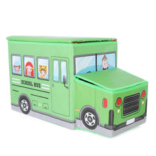 Foldable Bus Shape Toy Box Storage with Lid for Storage of Toys Basket Useful as Toy Organizer mountable Racks Surface Multipurpose Basket for Kids Wardrobe Cabinet Wood with Cloth Cover For Home Decor Books, Game, Baby Cloth (Mix Color & Design ) - Goyaldeal.com