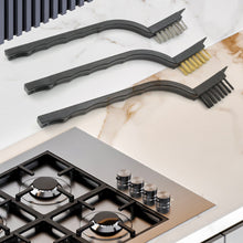 Mini Wire Brush Set Brass Nylon Stainless Steel Bristles Household Cleaning Brush for Gas Stove, Smoke Machine Tool Burner Tiles Tap Rust Removal Welding Slag Dirt & Paint Scrubbing (3 Pcs Set) - Goyaldeal.com