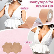 Boob Tape with Nipple Covers: Cotton, Breathable, Lift & Support (5m, 10 Pairs) - Goyaldeal.com