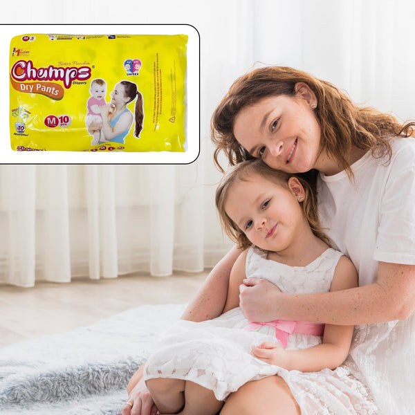 Travel Must-Have: Champs Medium Diaper Pants (10 Pcs) - Leakproof - Goyaldeal.com