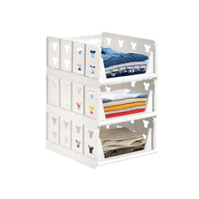 3 Layer Stackable Multifunctional Storage,for Clothes Foldable Drawer Shelf Basket Utility Cart Rack Storage Organizer Cart for Kitchen, Pantry Closet, Bedroom, Bathroom, Laundry(3 Layer 1 Pc) - Goyaldeal.com