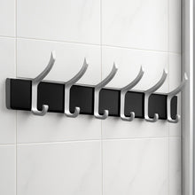 Wall Door Hook Rail | 6 Hook Hanger for Clothes & Hats | With Eco-Friendly Adhesive - Goyaldeal.com