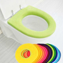 Bathroom Soft Thicker Warmer Stretchable Washable Cloth Toilet Seat Cover (1pc) - Goyaldeal.com