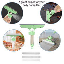 4 in 1 Multifunctional Glass Scraper, Window Glass Wiper with Watering Can, Silicon Cleaning Squeegee with Two Brush Heads, Practical Squeegee for Shower Doors, Windows, Tiles and Car Glass - Goyaldeal.com