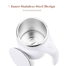 Stirring Coffee Mug | Magnetic Stirring Coffee Cup | Stainless Steel Mug for Milk | Travel Mixing Cup | Self Stirring Coffee Mug, Suitable for Coffee / Milk / Hot Chocolat | Battery Operated ( Battery Not Included) - Goyaldeal.com