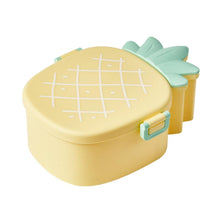 Kids Lunch Box Cute Pineapple Shaped Bento Box with Fork Spoon Snack Container Microwave Portable Office Lunch Box (1 Pc / With Spoon, Fork & Color Box) - Goyaldeal.com