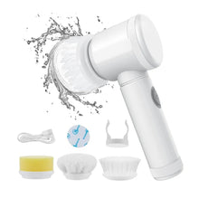 Portable Electric Cleaning Brush with 3 Replaceable Brush Heads (5 In 1) - Goyaldeal.com
