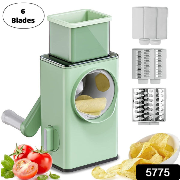 Stainless Steel Vegetable Chopper with 6 Blades - Kitchen Mandoline Slicer - Goyaldeal.com
